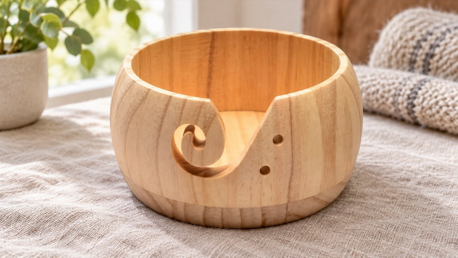 Open spiral and two small holes in the wooden bowl; illustration
