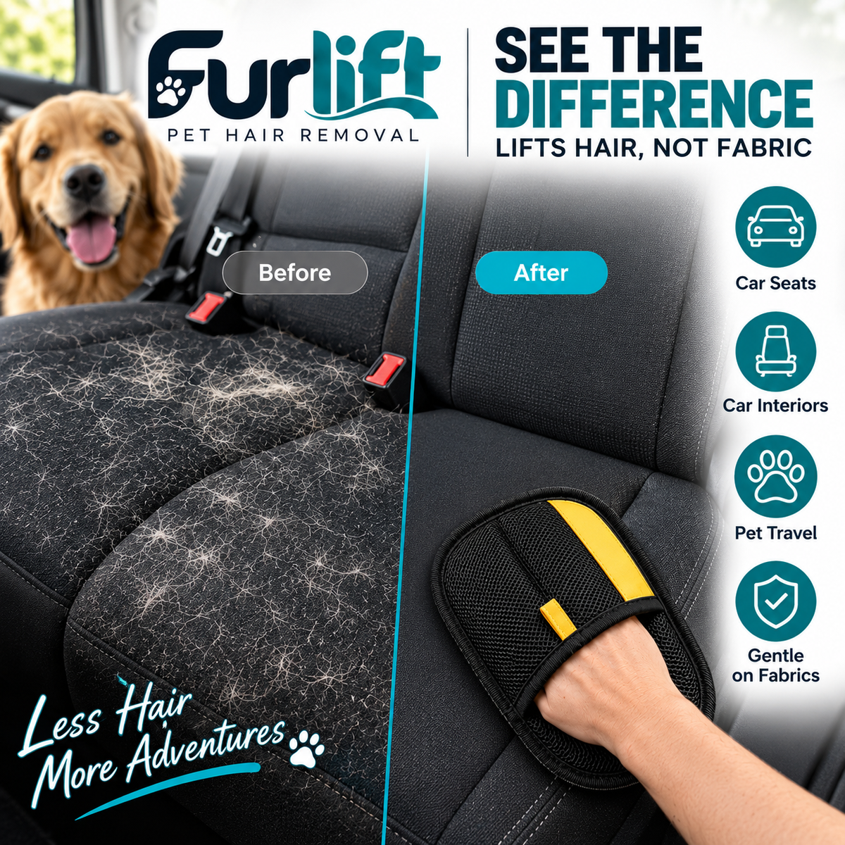 One Swipe Furlift™ Pet Hair Remover Glove