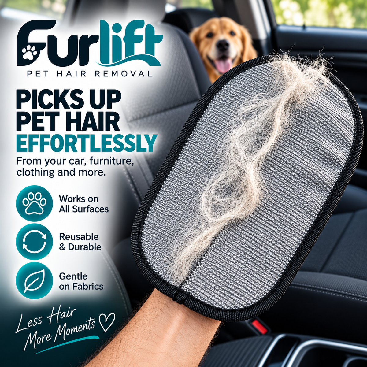 One Swipe Furlift™ Pet Hair Remover Glove
