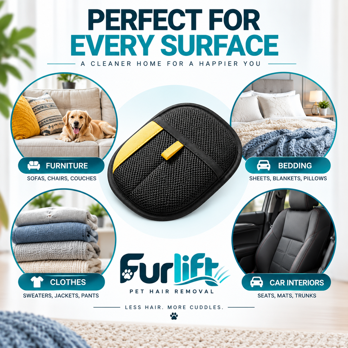 One Swipe Furlift™ Pet Hair Remover Glove