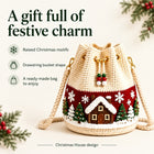 Christmas House design — a ready-made bag with drawstring bucket shape