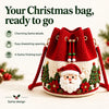 Santa design — charming details, drawstring opening and festive finishing touch