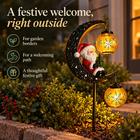 Craft Lovers Solar Santa Moon Garden Light — gift, styled illustration