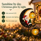 Craft Lovers Solar Santa Moon Garden Light — solar, styled illustration